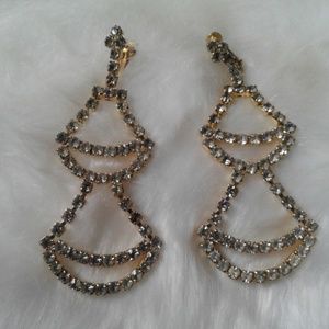 Antique Hobe Rhinestone Earrings